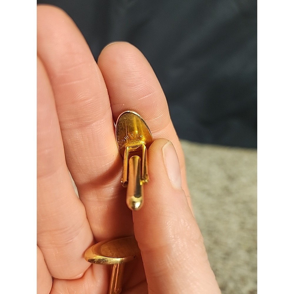 vintage swank cufflinks gold‎ tone - Picture 2 of 3